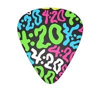 Plettri per chitarra Weed Wavy 420 numero 12, include calibri sottili, medi e pesanti 3 misure per plettri elettrici per chitarra acustica