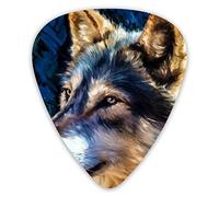 Plettri per chitarra Wolf Digital Art 12 pezzi Plettri per ukulele inclusi 0,46 mm 0,71 mm 0,96 mm