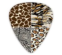 Plettri per chitarra Zebra Giraffe Tiger Pelle di leopardo Plettri per chitarra 12 confezioni - Varietà Plettri per chitarra Plettri