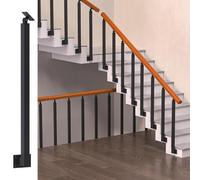 Plettri per corrimano regolabili quadrati con supporto piatto SideMount ringhiera in metallo per interni s 270° regolabile 100 cm/39,4 in confezione da 1