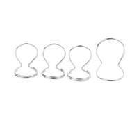 Plettri per Dito a Farfalla da 4 Pezzi, Accessorio per Strumento a Plettro per Chitarra in Metallo per Suonare, Plettri per Dito in Lega Regolabili Portatili (Argento)
