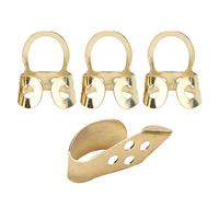 Plettri per dito indice, pratici plettri per dita in metallo Ditta portatile resistente all'usura per la pratica di base per le prestazioni sul palco per i professionisti del basso(oro)