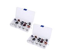 Plettri per pollice Protezioni per dita Set 30 pezzi Protezioni per plettri per dito in plastica con scatola trasparente Accessorio per chitarra
