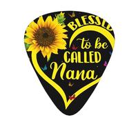 Plettri per ukulele, campionatore per chitarristi, 12 pezzi, per chitarra acustica, basso e chitarra elettrica, stampa "Blessed to be call"