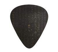 Plettri per ukulele, campionatore per chitarristi, 12 pezzi, per chitarra acustica, basso e chitarra elettrica, stampa geroglifici egizi antichi