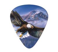 Plettri per ukulele, campionatori per chitarristi, 12 pezzi, per chitarra acustica, basso e chitarra elettrica, stampa con aquila volante