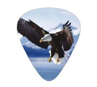 Plettri per ukulele, chitarristi Sampler, 12 pezzi, per chitarra acustica, basso, chitarra elettrica, stampa aquila