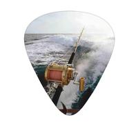 Plettri per ukulele, chitarristi Sampler, 12 pezzi, per chitarra acustica, basso, chitarra elettrica, stampa con canna da pesca