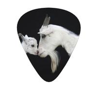 Plettri per ukulele, chitarristi Sampler, 12 pezzi, per chitarra acustica, basso e chitarra elettrica, simpatica capra con stampa madre