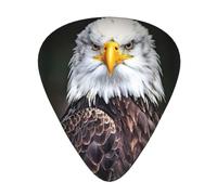 Plettri per ukulele, chitarristi Sampler, 12 pezzi, per chitarra acustica, basso e chitarra elettrica, stampa con testa bianca con aquila