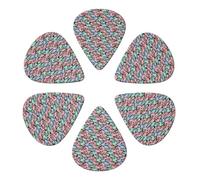 Plettri Premium 351 Shape, confezione da 6, a forma di teschio, per chitarra elettrica, basso e acustica, qualità professionale, 0,46-0,96 mm