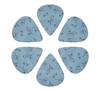 Plettri Premium 351 Shape, confezione da 6, colore: corvo nero, corvo, plettri per chitarra elettrica, basso e acustica, qualità professionale, 0,46-0,96 mm