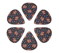 Plettri Premium 351 Shape, confezione da 6, Fire Nine Tail Fox Art, plettri per chitarra elettrica, basso e acustica, qualità professionale da 0,46-0,96 mm