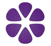 Plettri Premium 351 Shape, confezione da 6, stampa leopardata viola, per chitarra elettrica, basso e acustica, qualità professionale, 0,46-0,96 mm