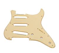 Plettriera per chitarra elettrica a 11 fori con superficie a specchio, ricambio per chitarre in stile FD ST, plettriera lucida di alta qualità con bordi lisci per strumenti America (Oro)