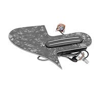 Plettrino per mandolino a doppia barra con pickup pre-cablato, potenziometro A500k B500k, plettrino caricato per mandolino, componente di ricambio ad alto rendimento e a basso rumo (Perla Nera)