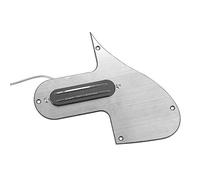 Plettrino per mandolino a doppia barra con pickup pre-cablato, potenziometro A500k B500k, plettrino caricato per mandolino, componente di ricambio ad alto rendimento e a basso rumo (Argento)
