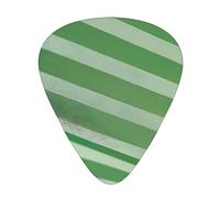 Plettro classico a righe verdi per chitarra - Plettro su un solo lato, materiale ABS - diversi spessori per varie esperienze musicali - ideale per chitarre e ukulele, plettro per chitarra,