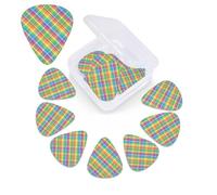 Plettro colorato con stampa twill per chitarra, confezione da 12 pezzi, con custodia per plettro, plettri per chitarra, 0,46 mm, 0,96 mm, 0,71 mm, accessori per chitarra per basso, chitarre acustiche