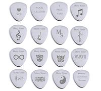 Plettro con incisione a mano, con sacchetto ONE Treble Clef Musical note