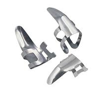 Plettro da dito per chitarra, in acciaio inox, per banjo e ukulele, 3 pezzi