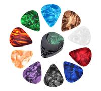 Plettro per chitarra, 10 colori assortiti, spessore 0,46 mm | Plettri ideali per chitarra elettrica, per praticare chitarra classica, fingerstyle, grattugia, piatta, acustica,