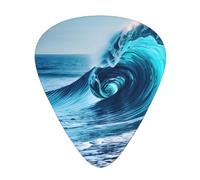 Plettro per chitarra, 3 diversi spessori, stampa oceanica, onde marine, per basso, ukulele, chitarre acustiche
