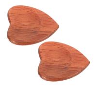 Plettro per Chitarra a Cuore in Legno Marrone, 2 Pezzi | Forma Cuore, Finitura Naturale, Suono Chiaro, Profilo Compatto, Accessori Strumentali per Esecuzione Manuale
