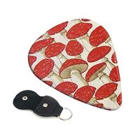 Plettro per chitarra a fungo rosso bianco set da 6 pezzi per chitarra acustica, chitarra elettrica, basso, ukulele - sottile, medio e spesso