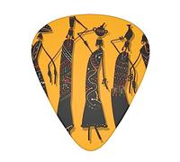 Plettro per chitarra alla moda Plettri per chitarra per la tua chitarra elettrica, acustica o basso Plettri per chitarra d'arte tradizionale africana di lusso 0,46 mm / 0,71 mm / 0,96 mm