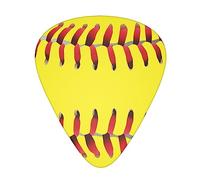Plettro per chitarra alla moda Plettri per chitarra per la tua chitarra elettrica, acustica o basso Plettri per chitarra a strisce rosse Softball giallo di lusso 0,46 mm / 0,71 mm / 0,96 mm
