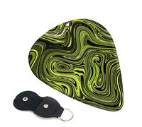 Plettro per chitarra astratto con serpente verde stampato plettri per chitarra acustica, chitarra elettrica, basso - accessori per chitarra, confezione da 6 0,71 mm