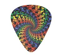 Plettro per chitarra Bear Dancing Tie Dye Advanced 12 pezzi Tre spessori per basso, chitarra elettrica, borsa per chitarra acustica