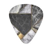 Plettro per chitarra color oro con texture in marmo nero, 12 pezzi, accessori per chitarra, pickup adatto per chitarra Yukriri e altri
