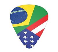 Plettro per chitarra con bandiera americana e brasiliana Plettri per chitarra di lusso con diverse dimensioni contengono calibri sottili, medi e spessi per chitarra acustica ed elettrica