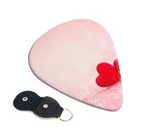 Plettro per chitarra con cuori rossi rosa glitterati stampati per chitarra acustica, chitarra elettrica, basso, accessori per chitarra, confezione da 6, 0,46 mm
