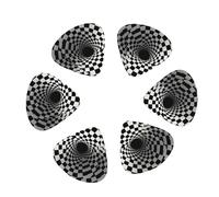 Plettro per chitarra con illusioni visive, 12 plettri, alla moda, personalizzato, durevole, accessorio per strumenti per ukulele, chitarra elettrica, basso