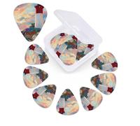 Plettro per chitarra con stampa a diamante, confezione da 12 pezzi, con custodia per plettro, plettri per chitarra, 0,46 mm, 0,96 mm, 0,71 mm, accessori per chitarra per basso, chitarre acustiche