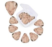 Plettro per chitarra con stampa a foglie su legno, confezione da 12 pezzi, con custodia per plettro, 0,46 mm, 0,96 mm, 0,71 mm, accessori per chitarra per basso, chitarre acustiche elettriche e