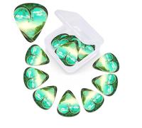 Plettro per chitarra con stampa di albero a forma di cuore, confezione da 12 pezzi, con custodia per plettro, 0,46 mm, 0,96 mm, 0,71 mm, accessori per chitarra per basso, chitarre acustiche elettriche