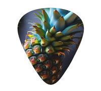 Plettro per chitarra con stampa di ananas e frutta, 3 diversi spessori, per basso ukulele, chitarre acustiche