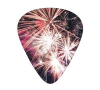 Plettro per chitarra con stampa di fuochi d'artificio esplosione, unisex, accessori triangolari per strumenti (12 pezzi su un lato)