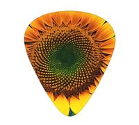 Plettro per chitarra con stampa di girasole, per uomini e donne, accessori per strumenti triangolari (12 pezzi su un lato)