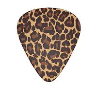 Plettro per chitarra con stampa leopardo selvaggio ghepardo Plettri per chitarra in celluloide Confezione da 12 con scatola include Sottile, Medio, Pesante