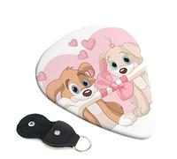 Plettro per chitarra con stampa romantica coppia di cani, per chitarra acustica, chitarra elettrica, basso, accessori per chitarra, confezione da 6, 0,71 mm