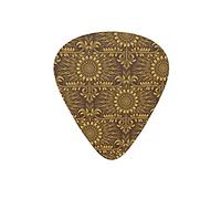 Plettro per chitarra con struttura barocca floreale girasole oro plettro per chitarra elettrica per gli amanti della chitarra acustica regalo 12 pezzi con scatola