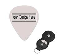 Plettro per chitarra dal design speciale con immagine personalizzata con testo per basso, chitarre elettriche e acustiche 0,038 pollici/0,96 mm
