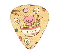 Plettro per chitarra Delicious Sweet Ramen Advanced 12 pezzi Tre spessori per basso, chitarra elettrica, borsa per chitarra acustica