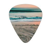 Plettro per chitarra eccezionale a tema Beach Sunset - Plettro su un lato con stampa completa in ABS - spessore diverso per diverse esperienze musicali - ideale per chitarre e ukulele, plettro per