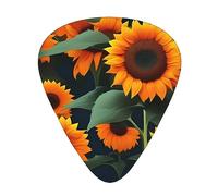Plettro per chitarra eccezionale arancione girasole - Plettro su un solo lato in materiale ABS - spessore diverso per diverse esperienze musicali - ideale per chitarre e ukulele, plettro per chitarra,